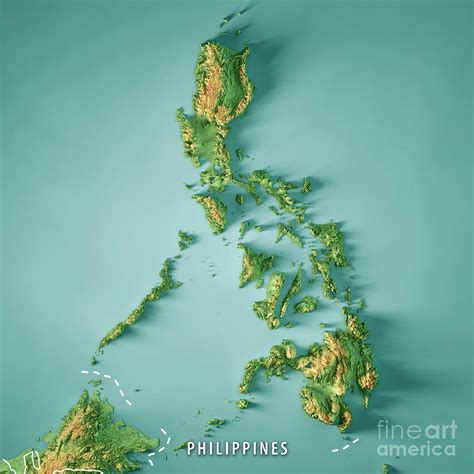 philippines topographic map.